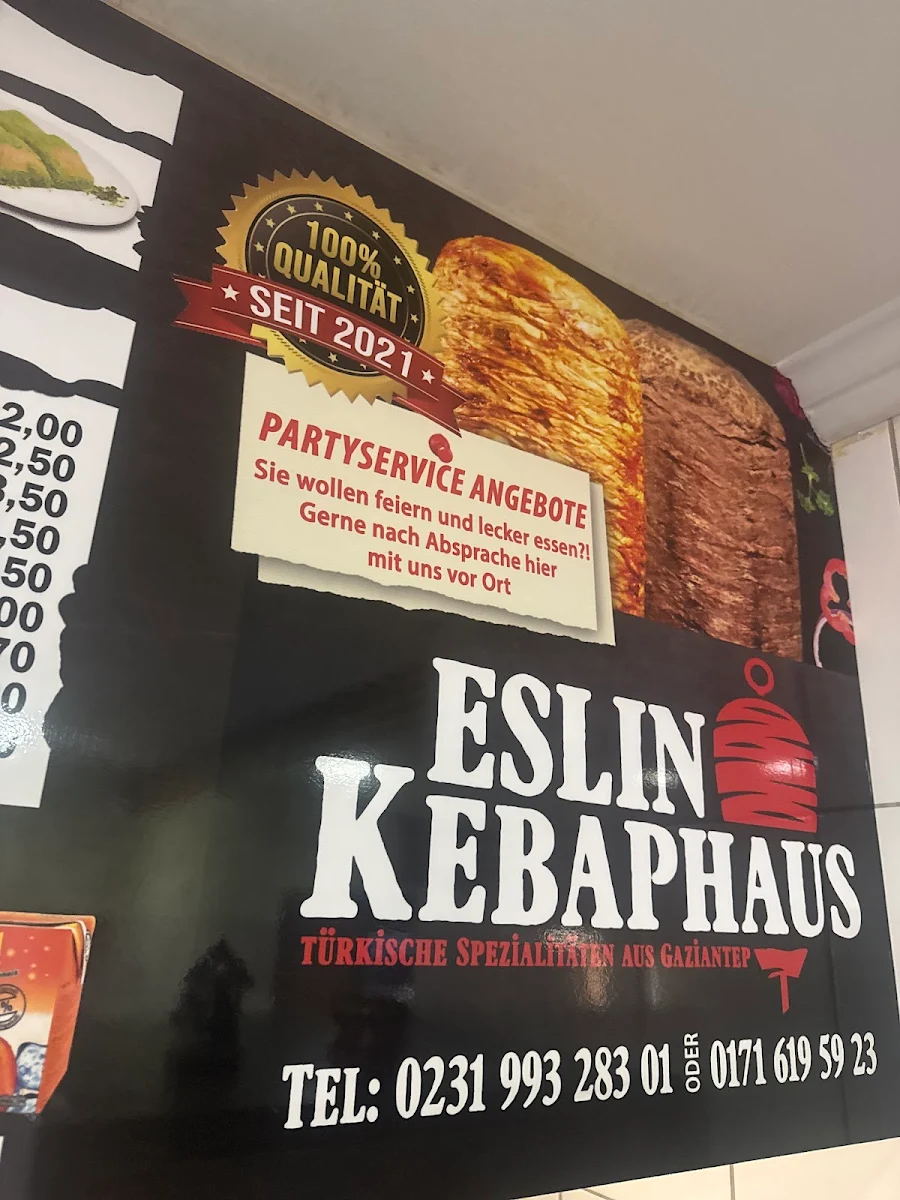 Speisekarte, Eslin Kebab Haus