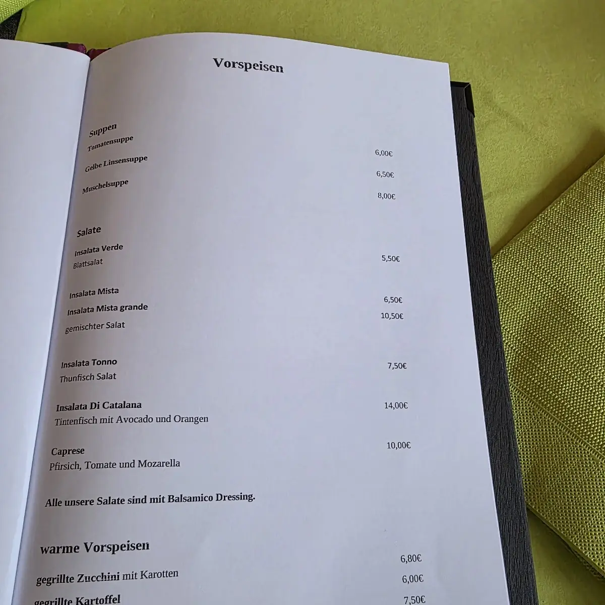 Speisekarte photo 5