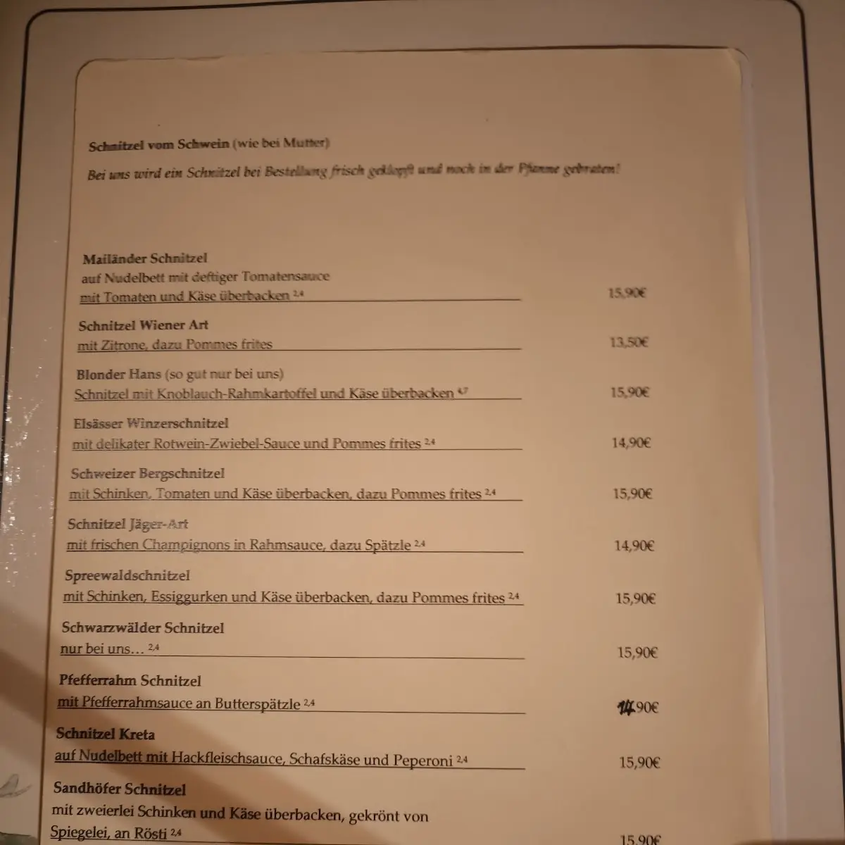 Speisekarte photo 3