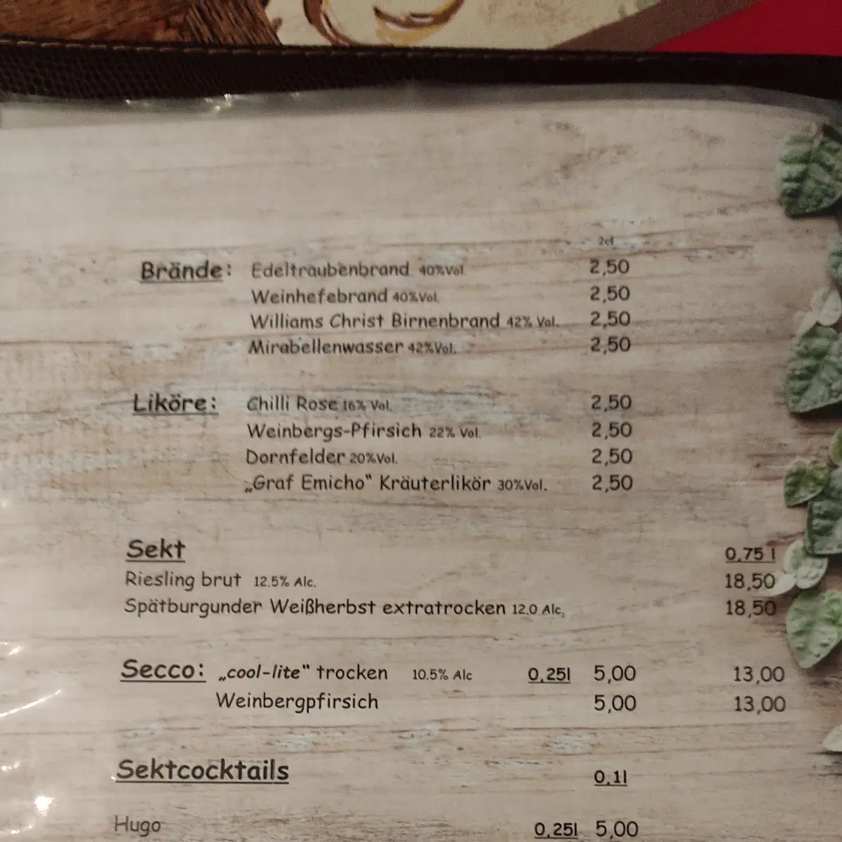 Speisekarte photo 1