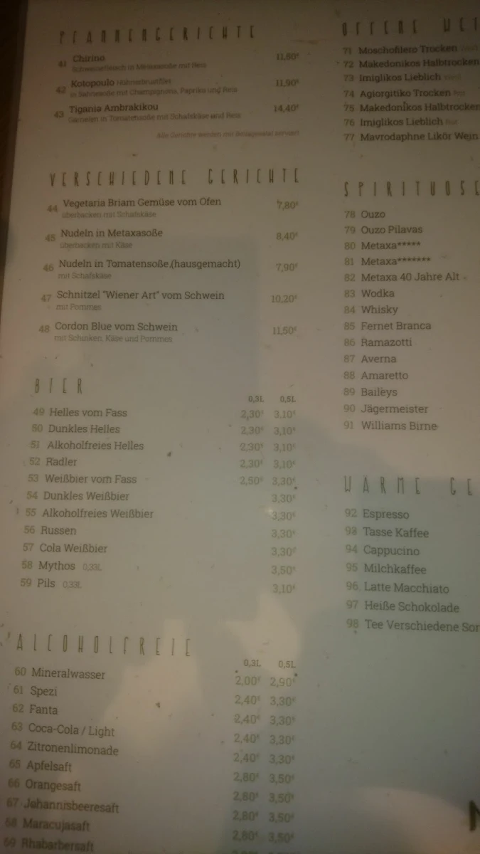 Speisekarte photo 1