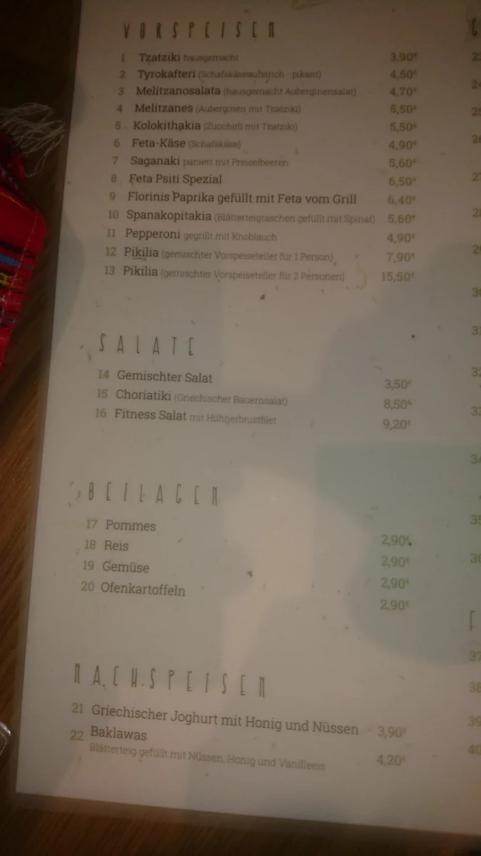 Speisekarte photo 2