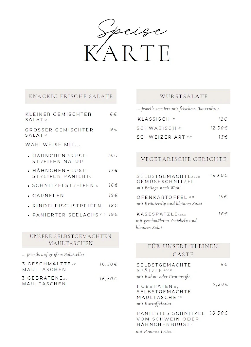 Speisekarte photo 2