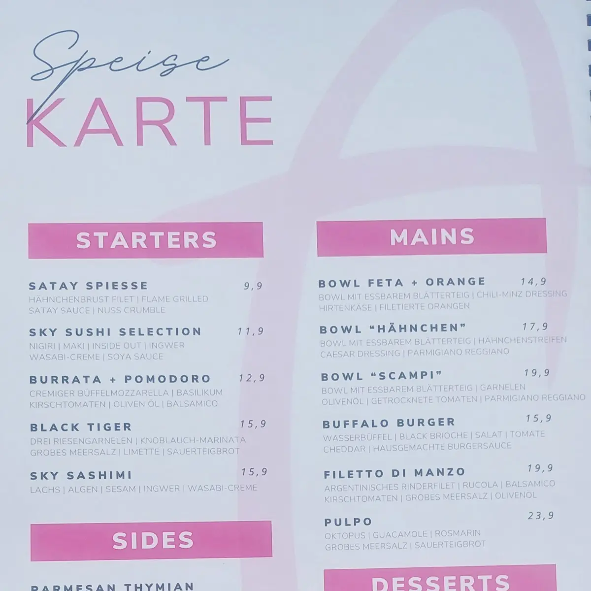 Speisekarte photo 4