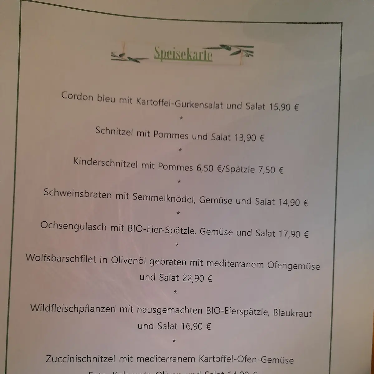Speisekarte photo 1