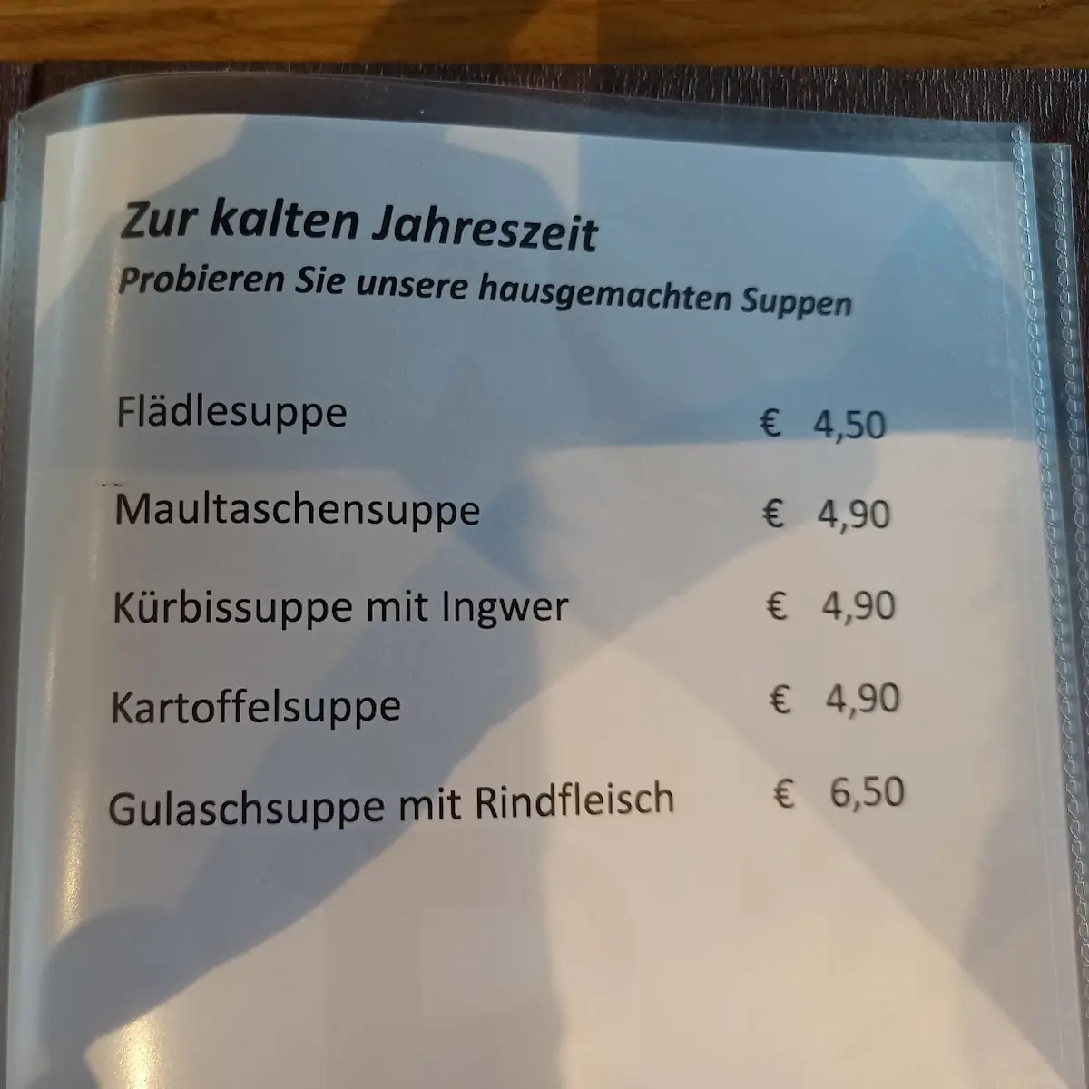 Speisekarte photo 2