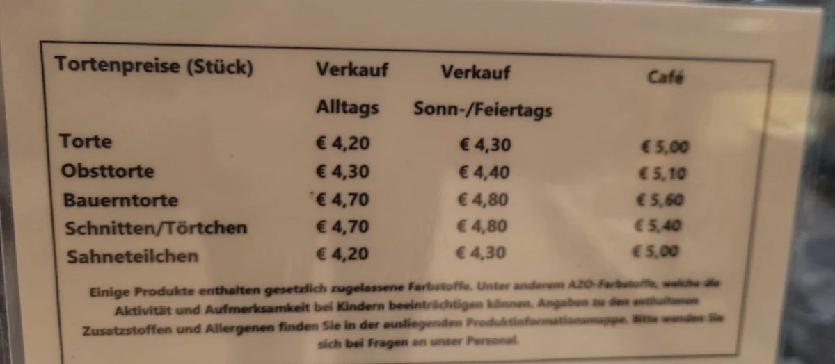 Speisekarte photo 2