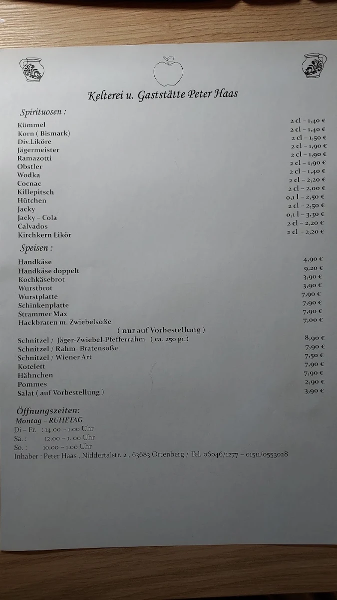 Speisekarte photo 2