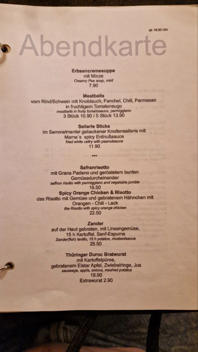 Speisekarte photo 1