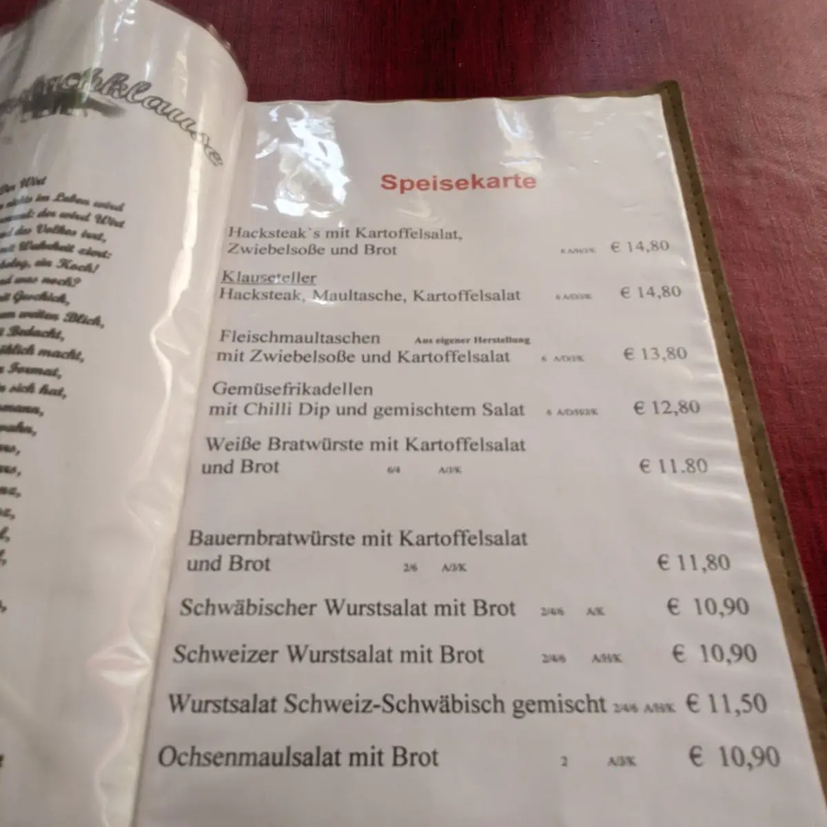 Speisekarte photo 6