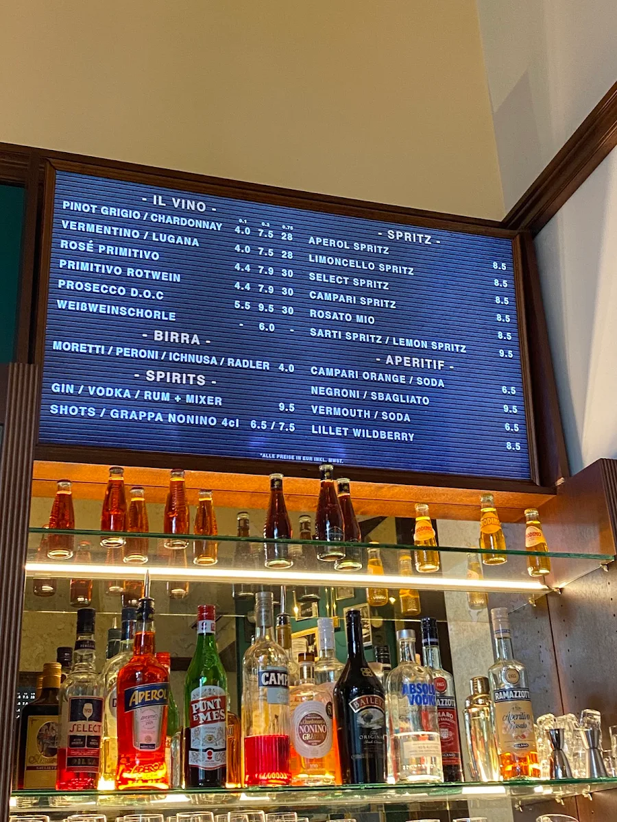 Speisekarte, MONZA Caffè & Bar - Schweizer Straße
