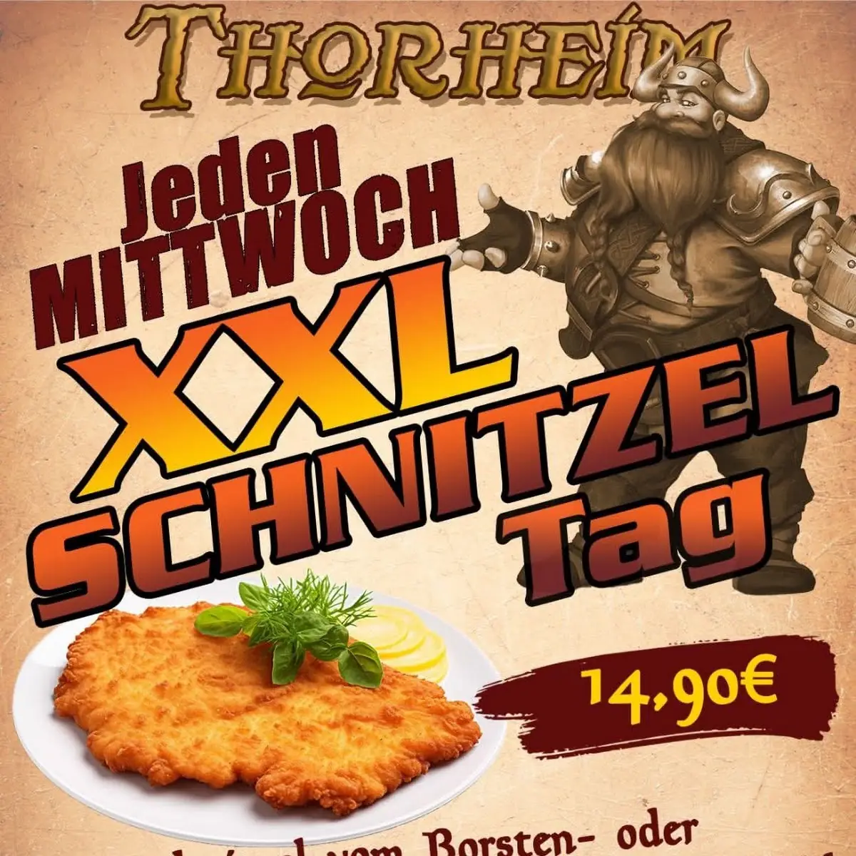 Speisekarte, THORHEIM Taverne der Götter