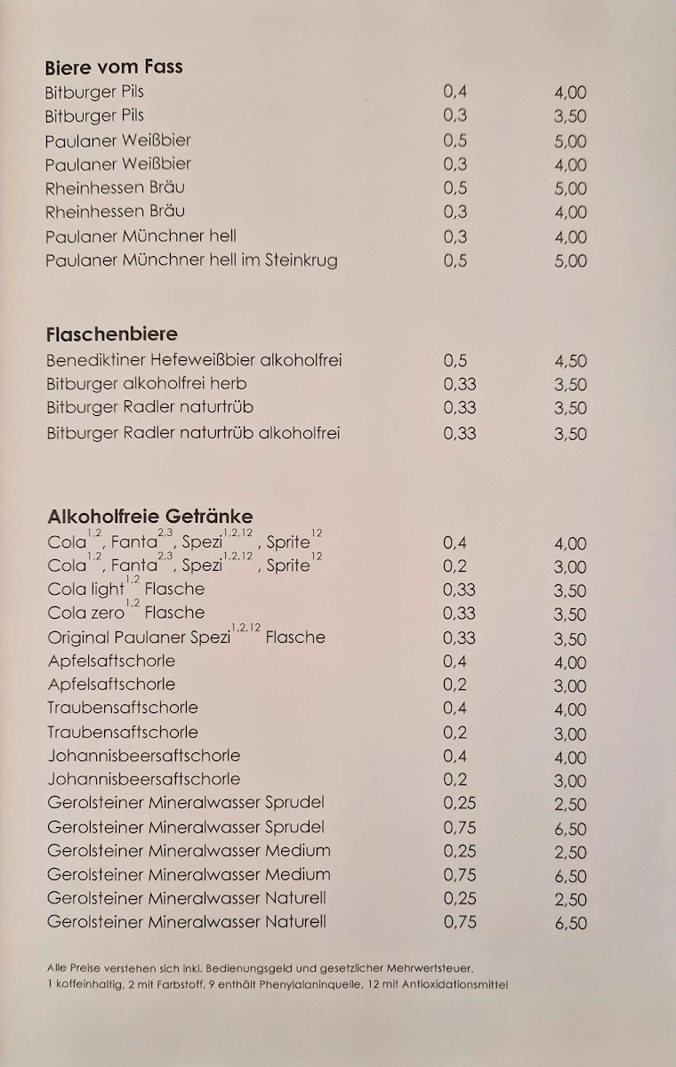 Speisekarte photo 1