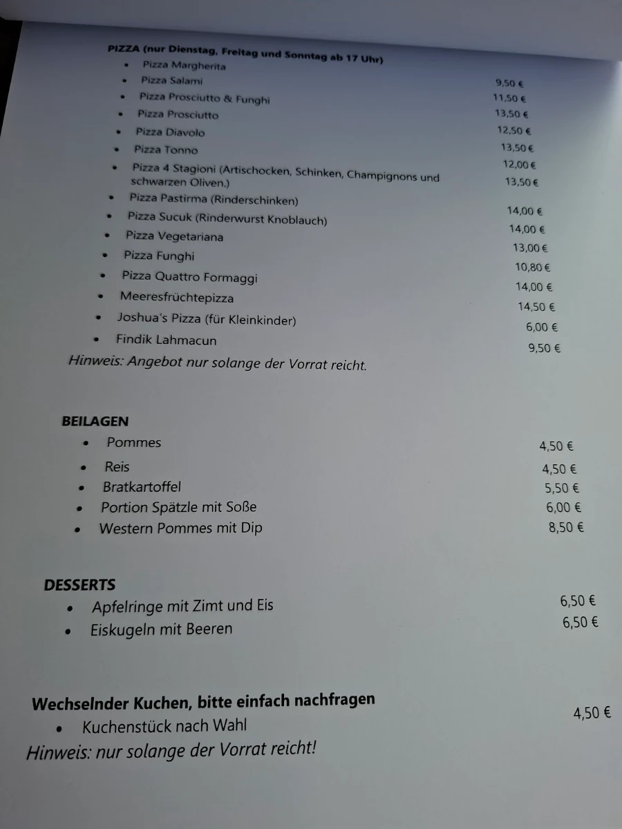 Speisekarte photo 1