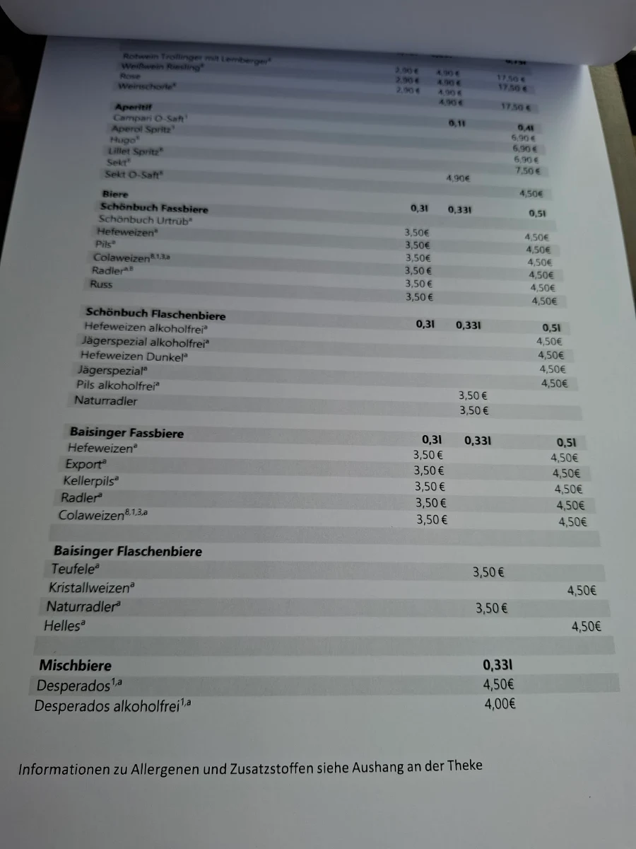 Speisekarte photo 2