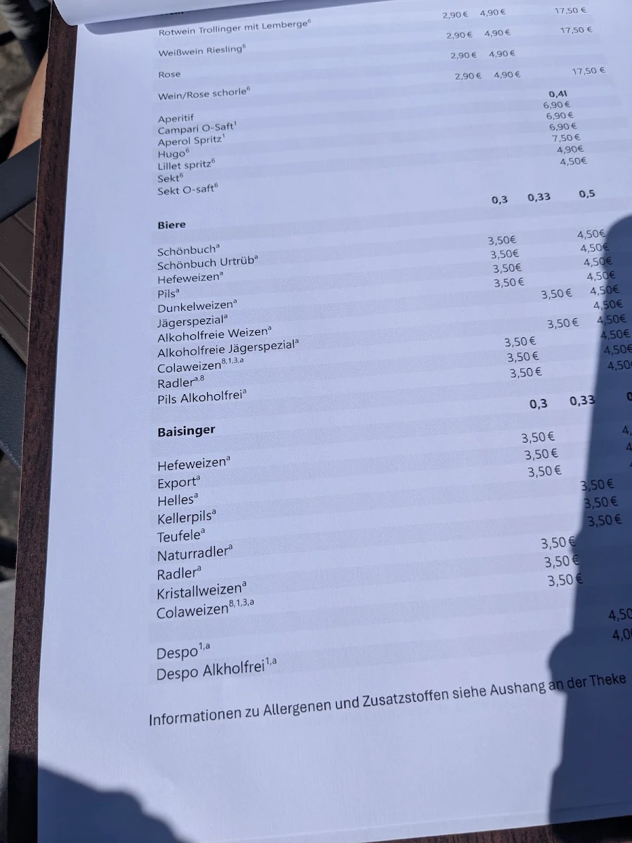 Speisekarte photo 5