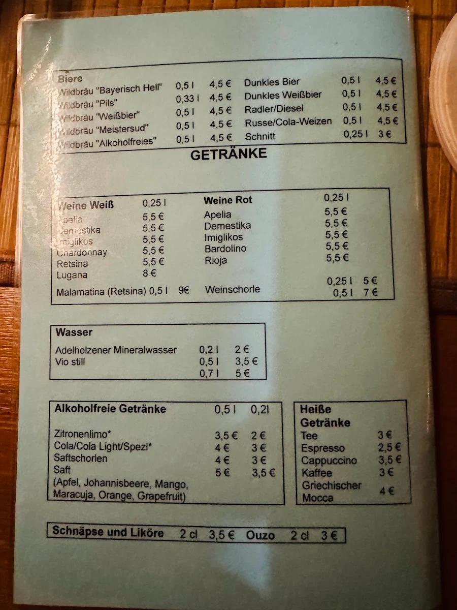 Speisekarte photo 2