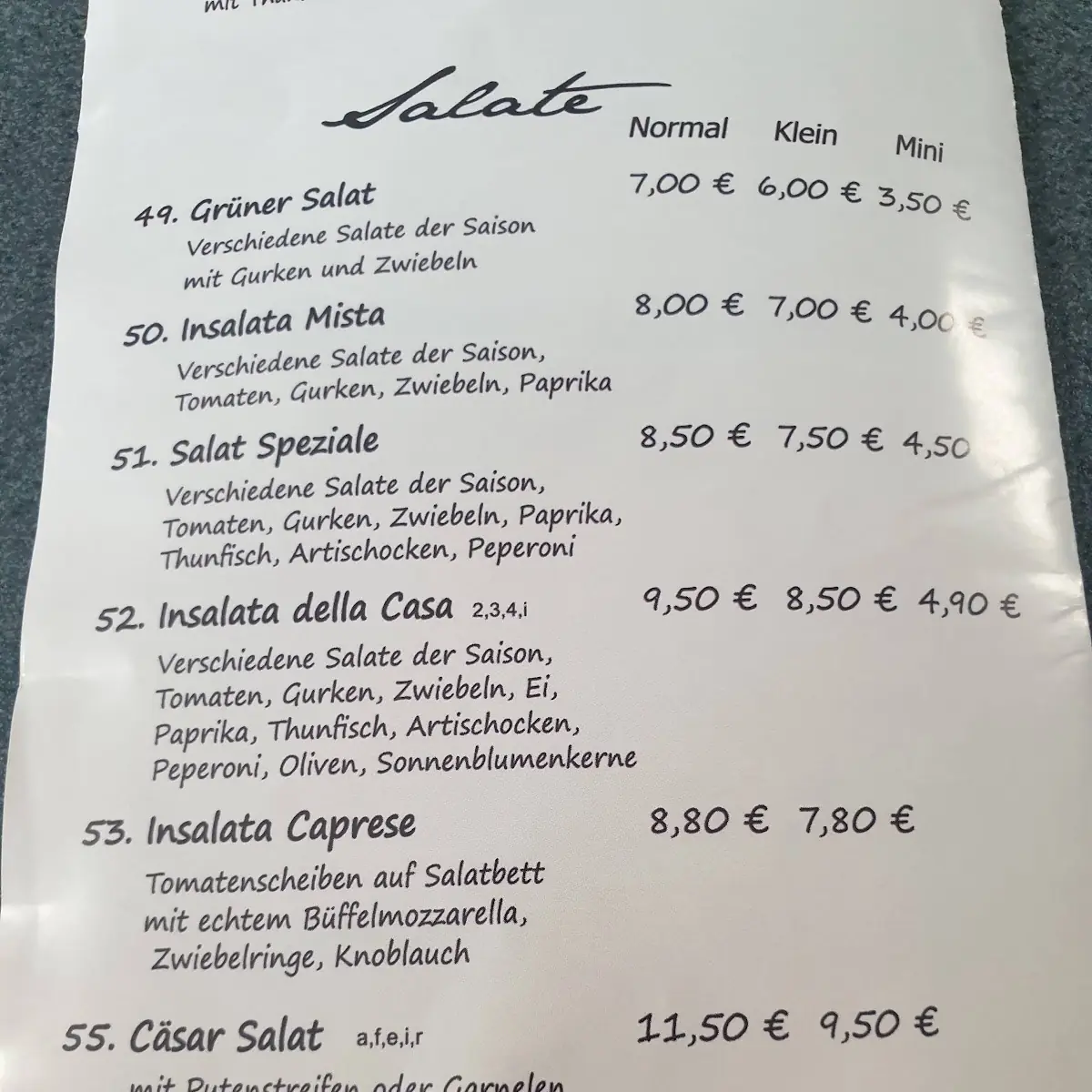 Speisekarte photo 2