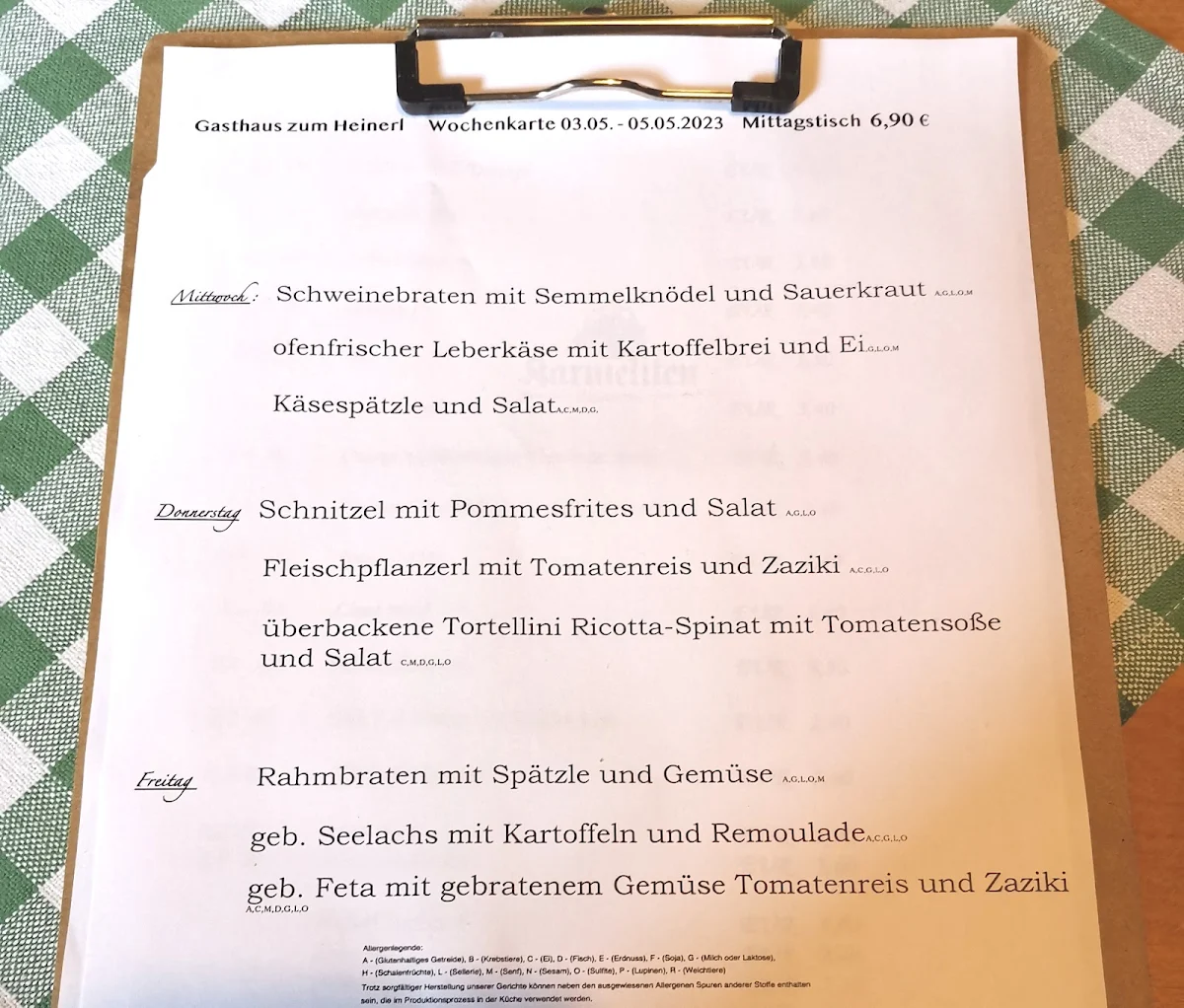 Speisekarte photo 2