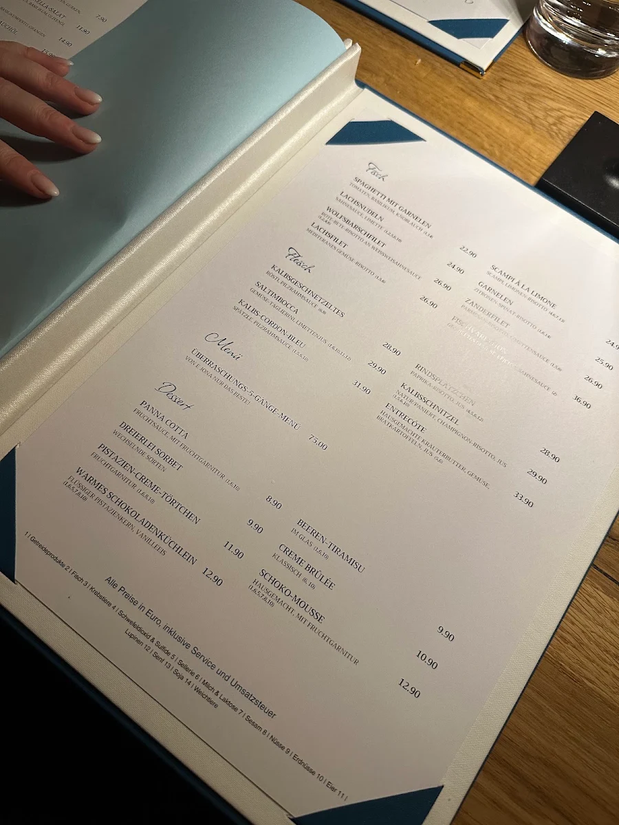 Speisekarte, E Jona Bar & Restaurant