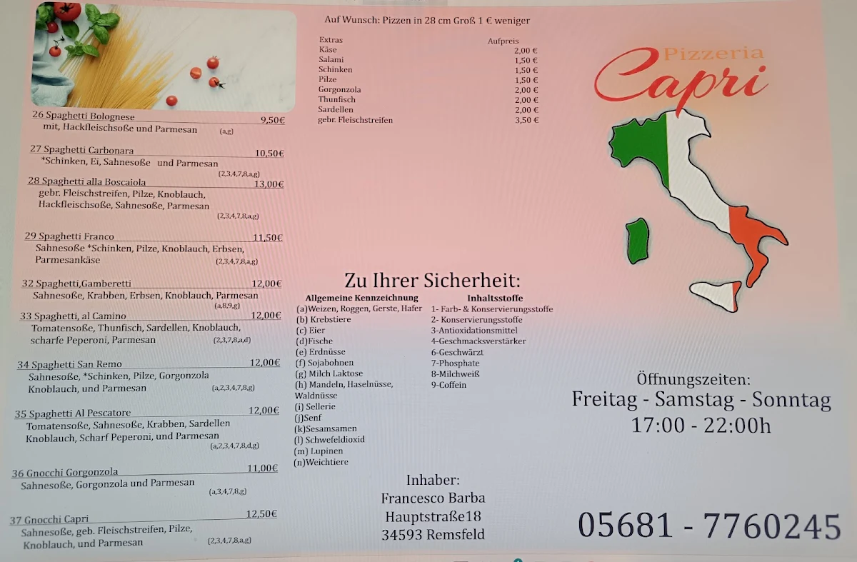 Speisekarte photo 2