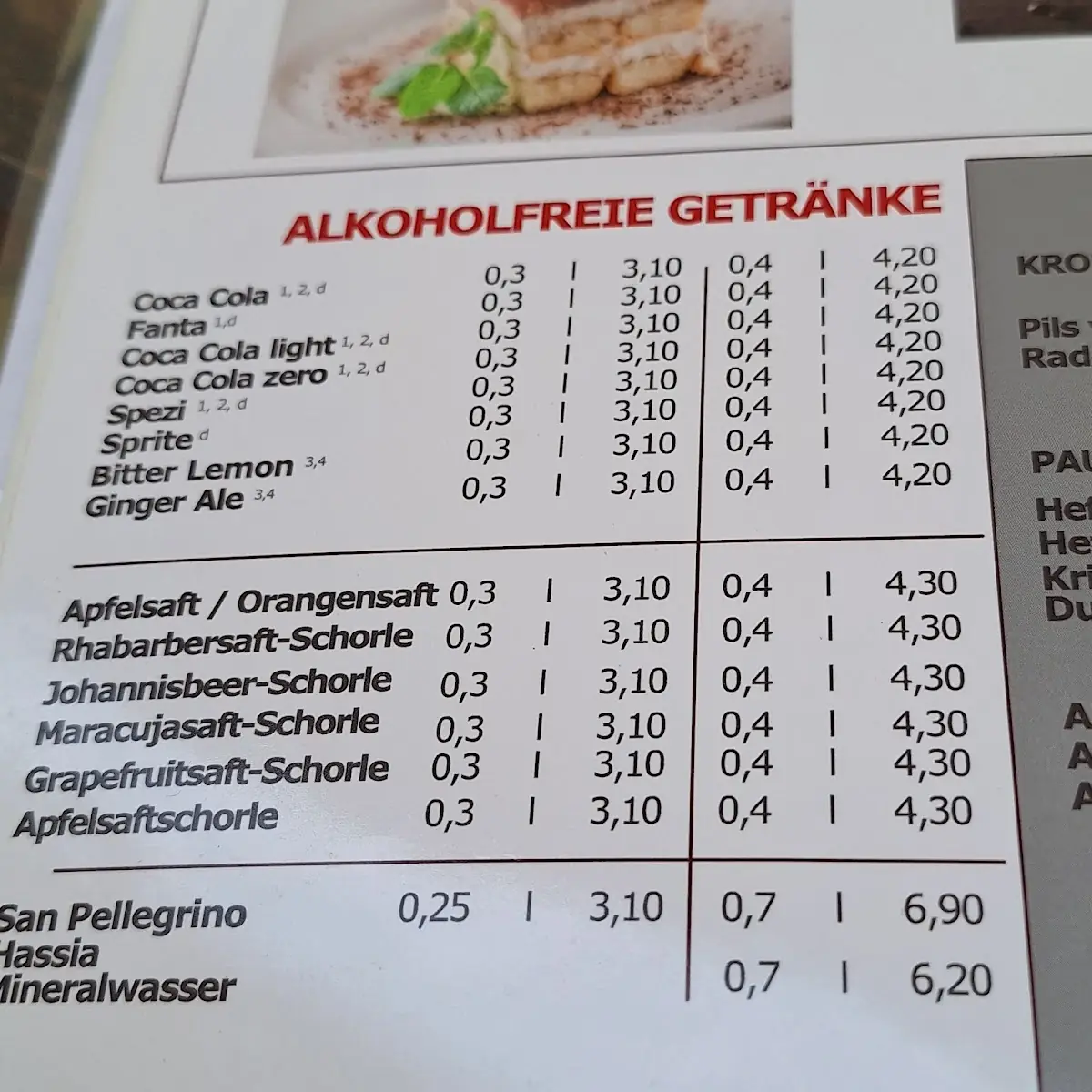 Speisekarte photo 5