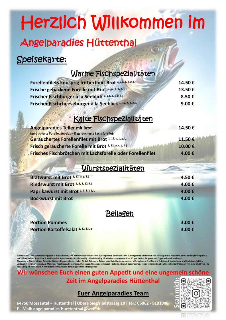 Speisekarte, Seeblick
