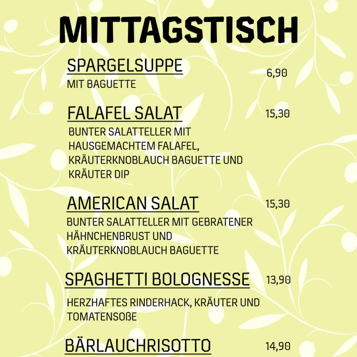 Speisekarte photo 1