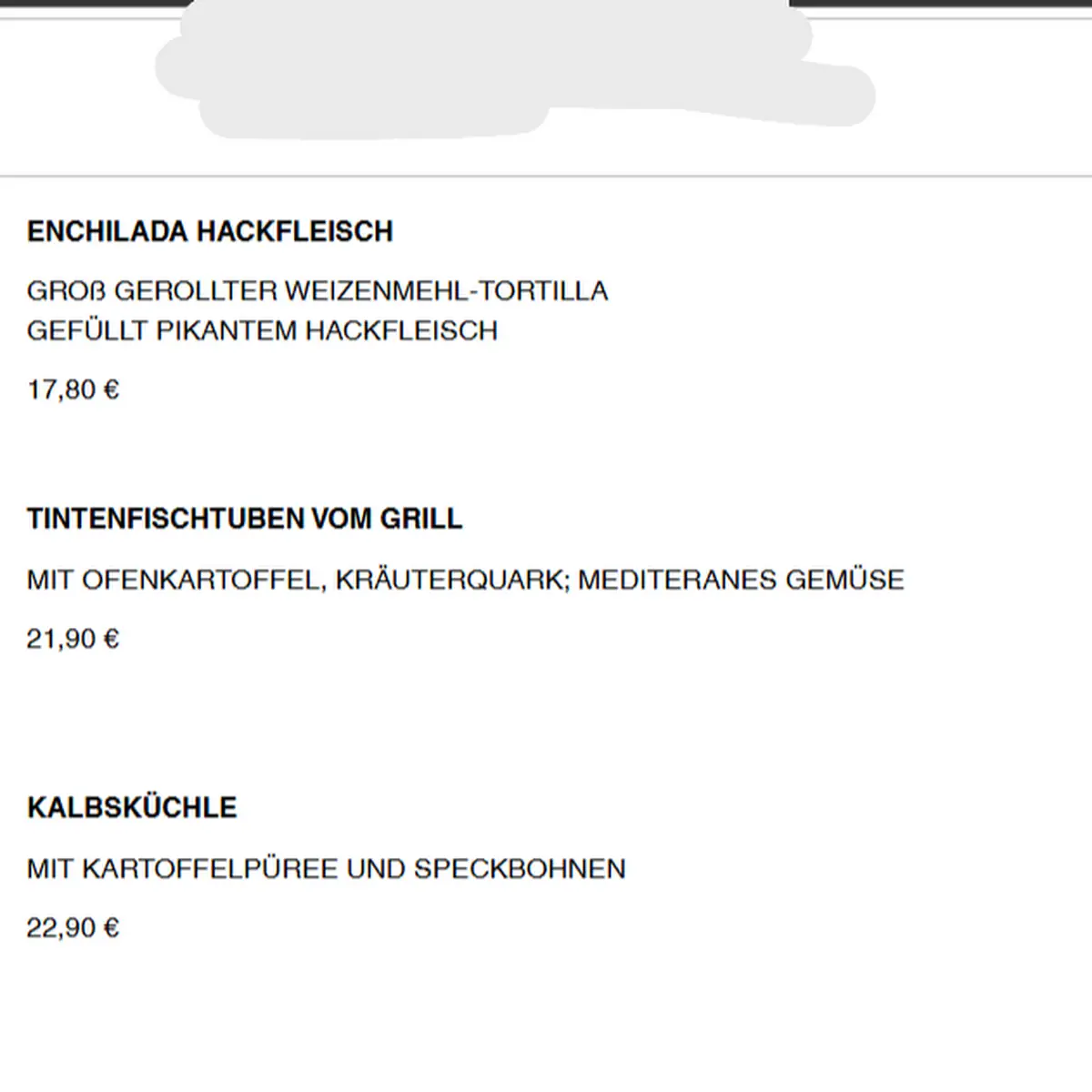 Speisekarte photo 3