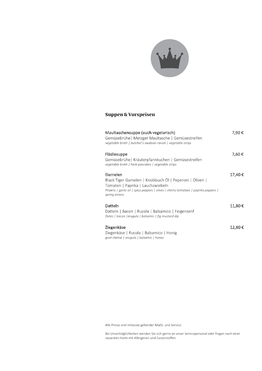 Speisekarte photo 3