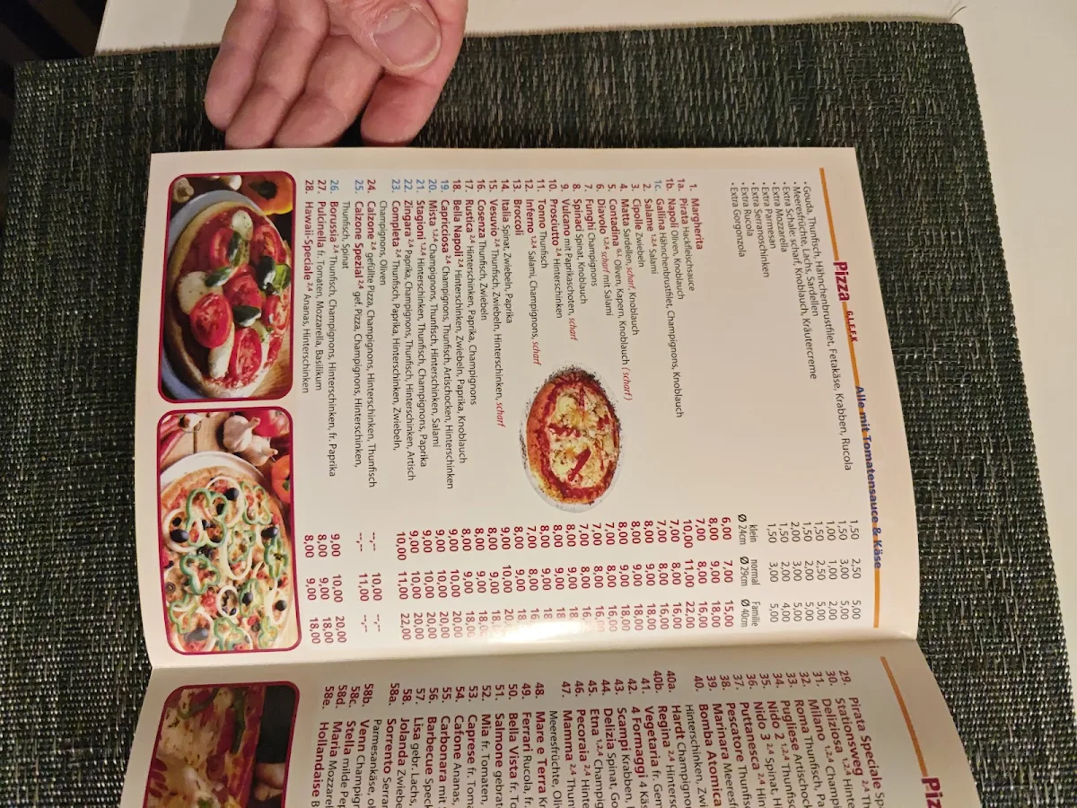 Speisekarte, Pizzeria Nido 3