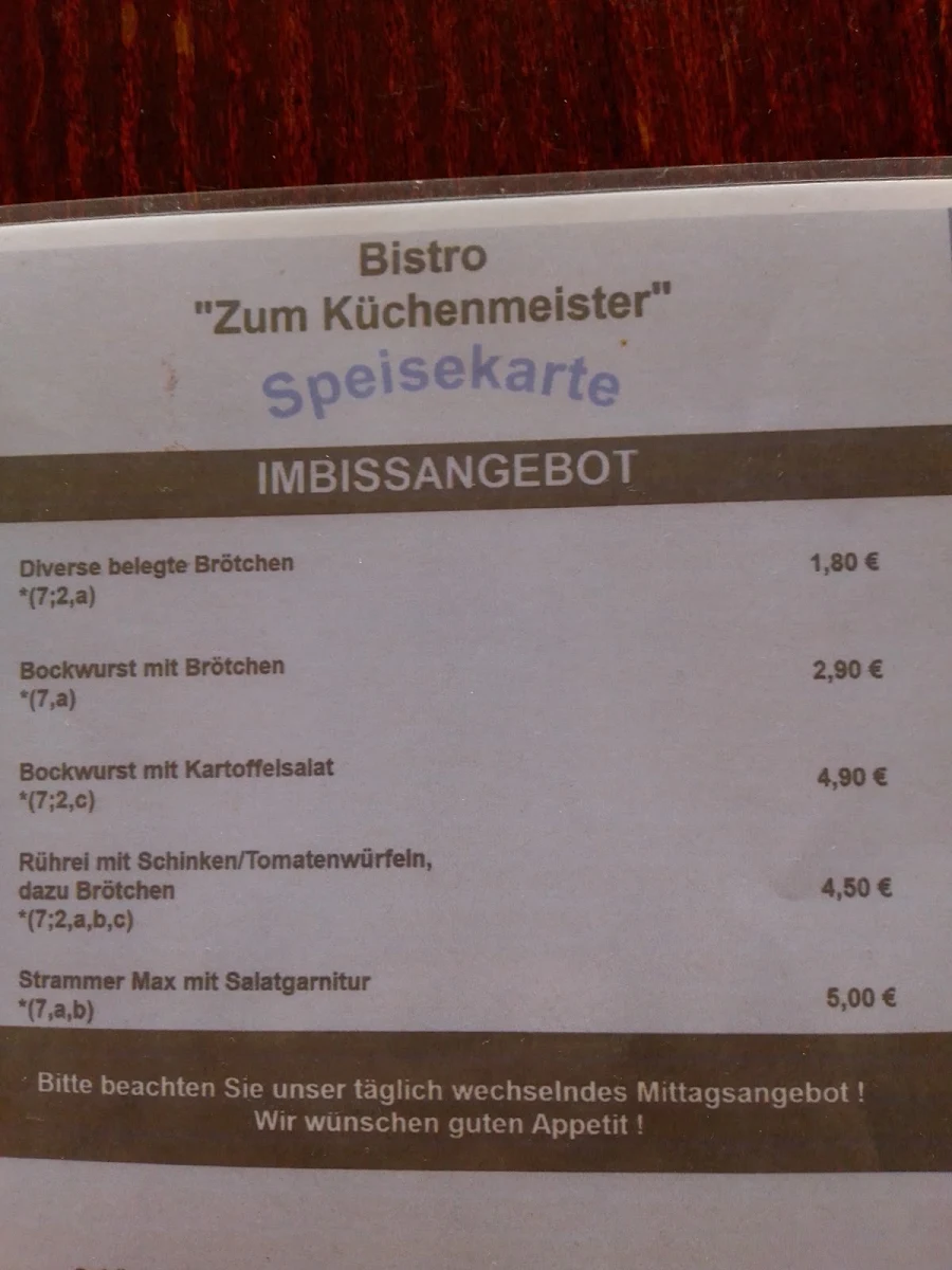Speisekarte photo 2