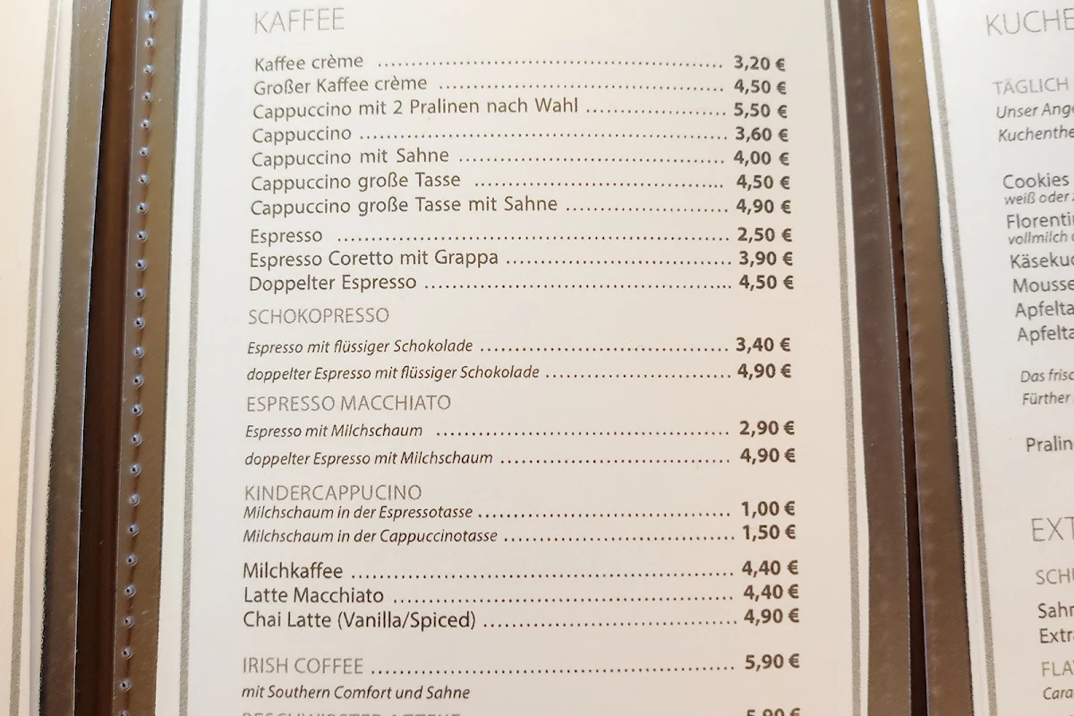 Speisekarte photo 2