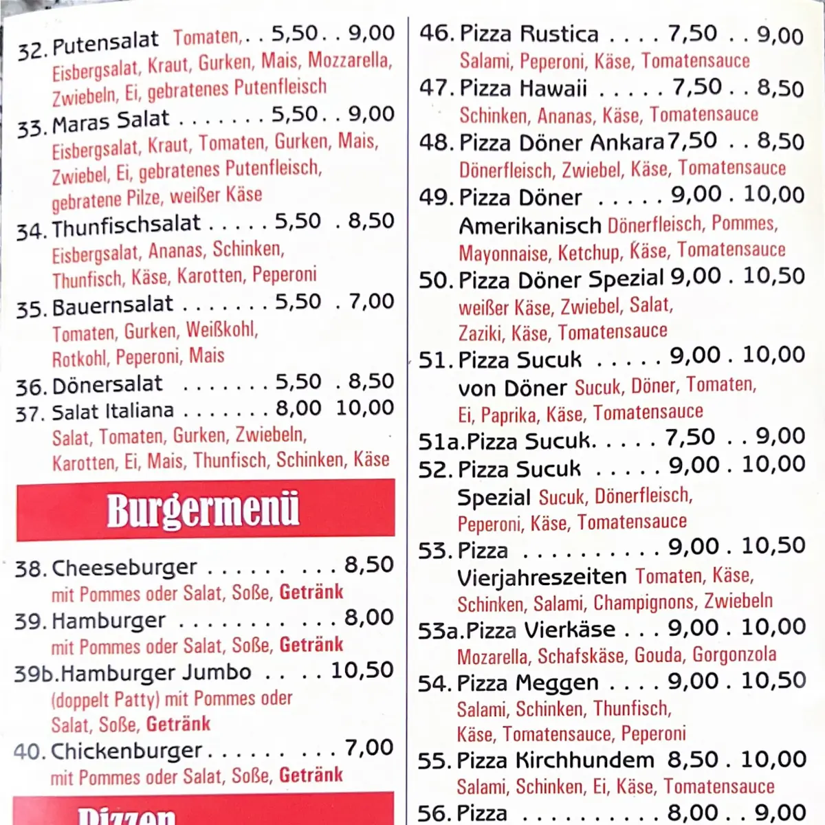 Speisekarte photo 2
