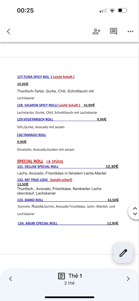 Speisekarte photo 6