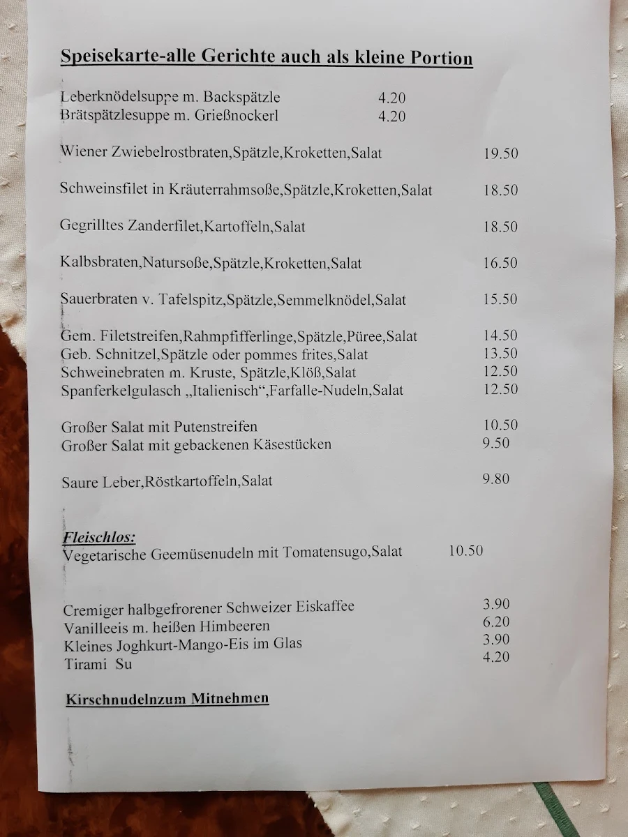 Speisekarte photo 1