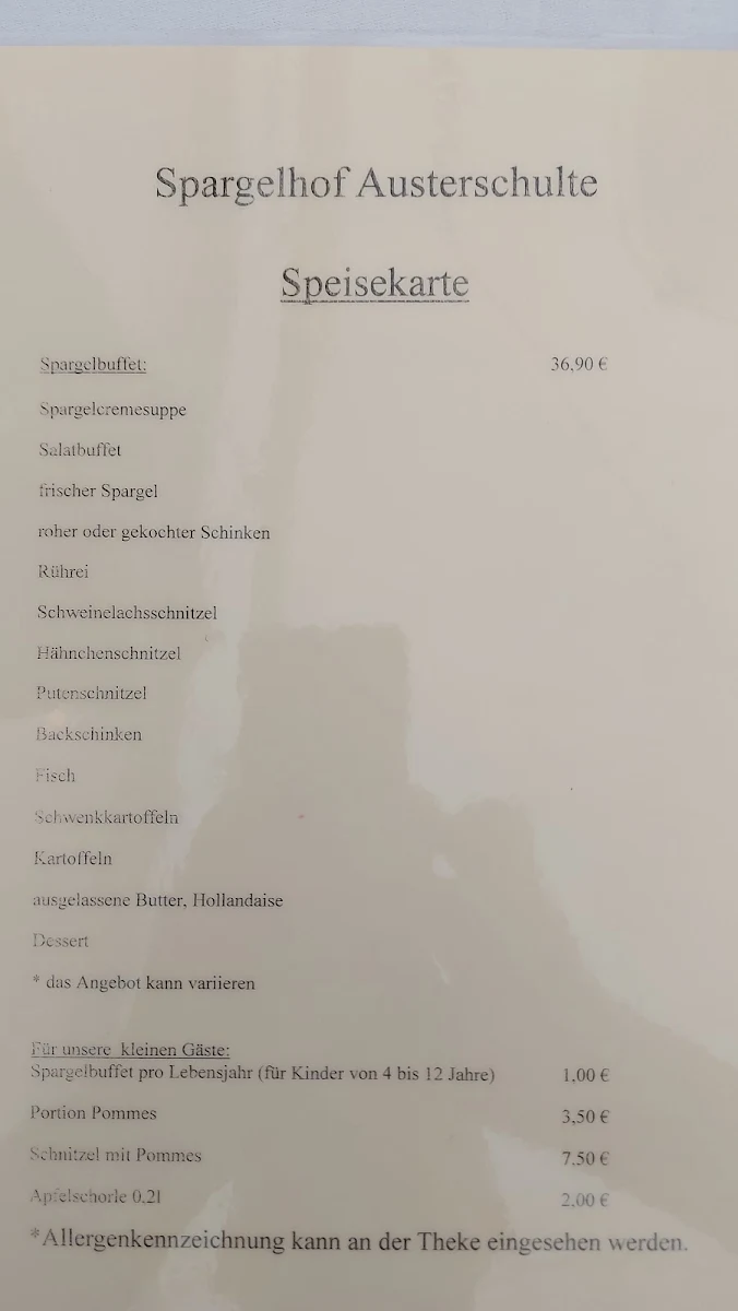 Speisekarte photo 2