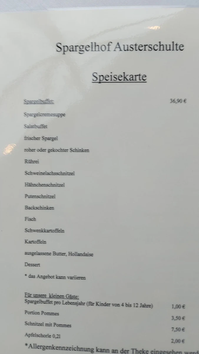 Speisekarte photo 3