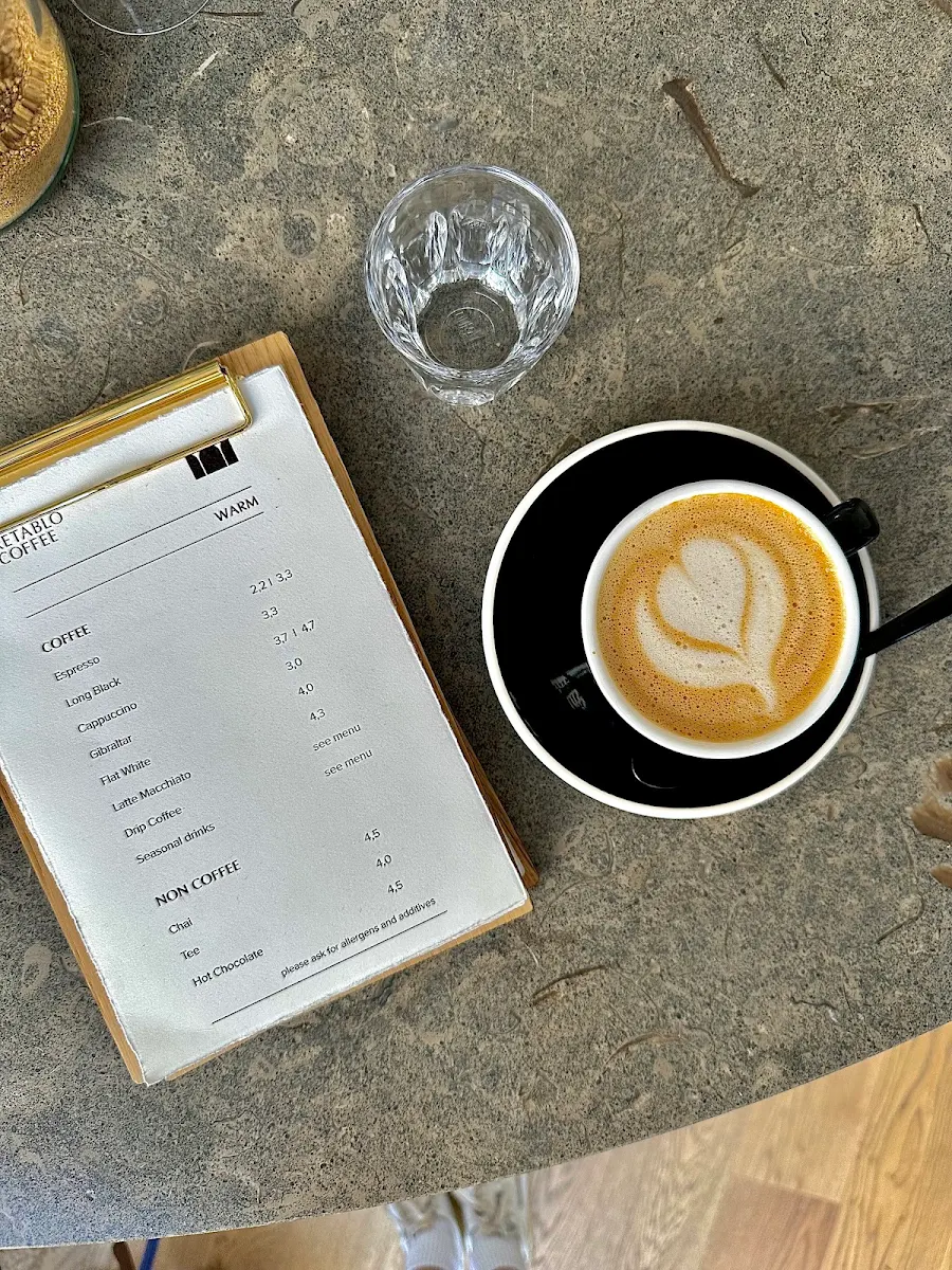 Speisekarte, retablo specialty coffee
