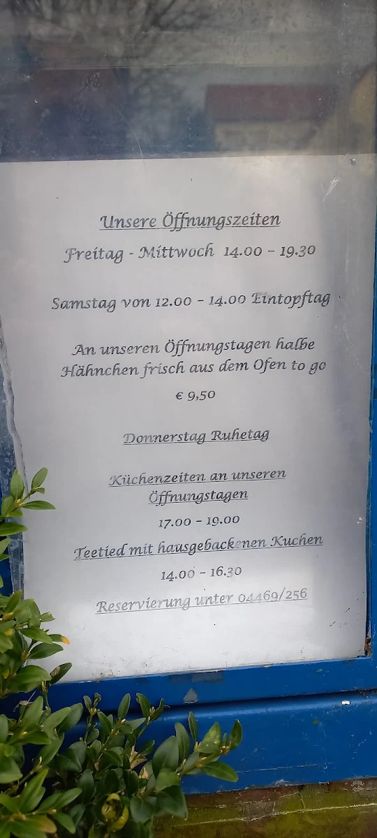 Speisekarte, Teestube Wangerooge UG (haftungsbeschränkt)