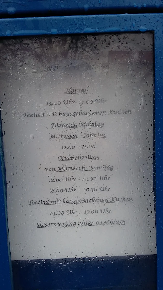 Speisekarte, Teestube Wangerooge UG (haftungsbeschränkt)