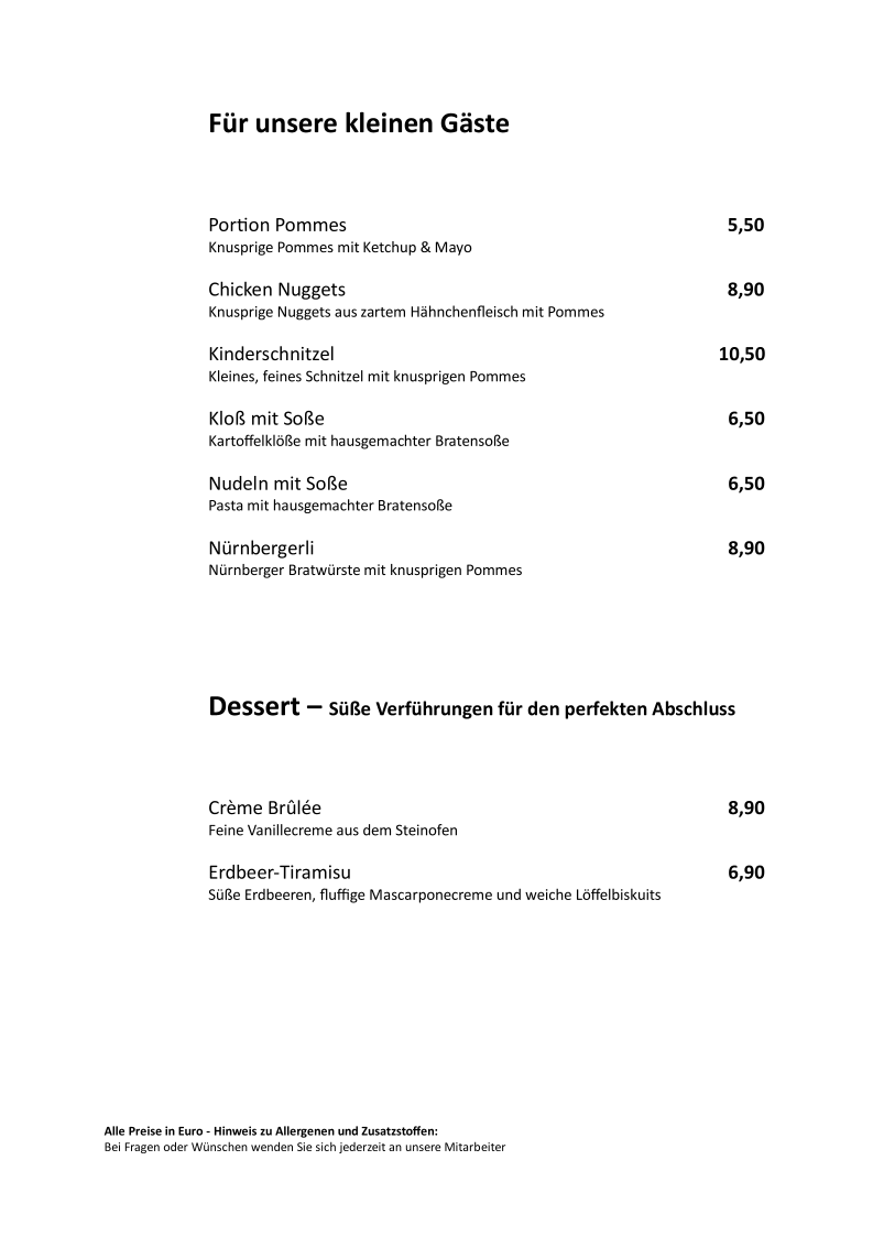 Speisekarte photo 3