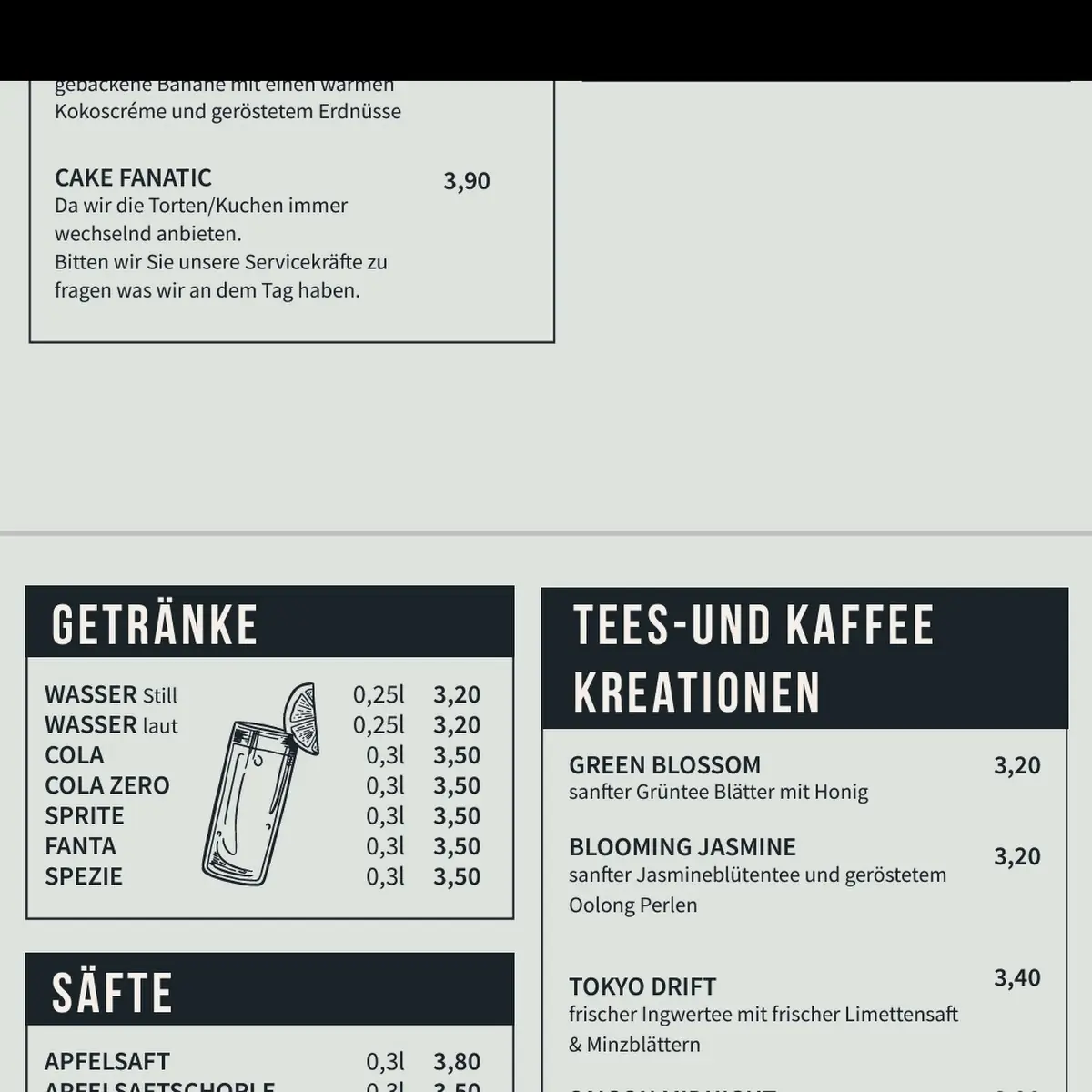 Speisekarte, Ma's Monkie | Aachen Brand