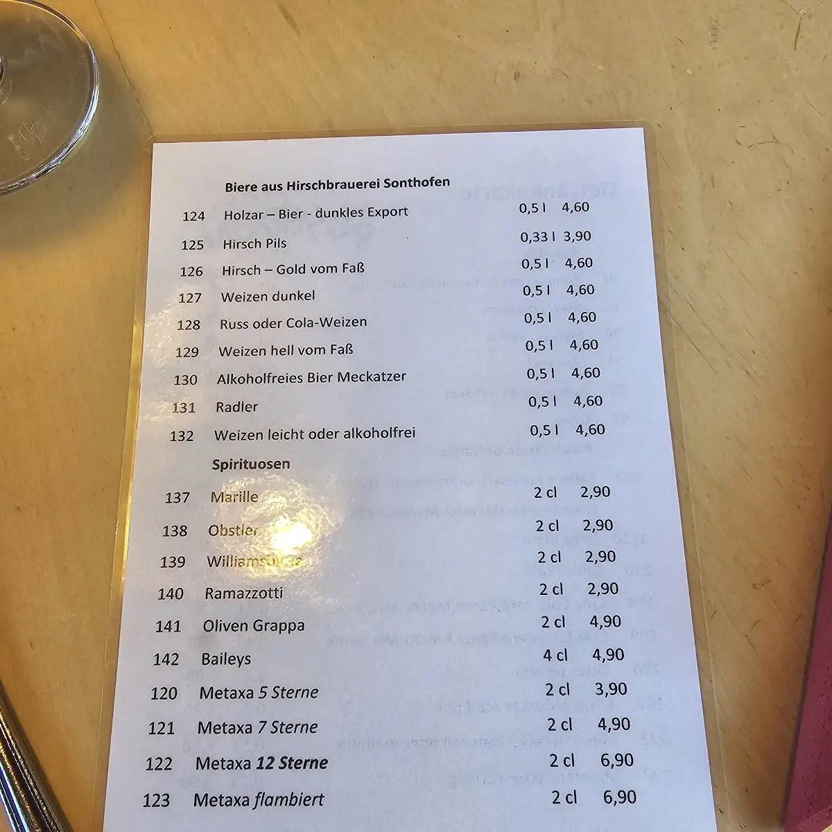 Speisekarte photo 2