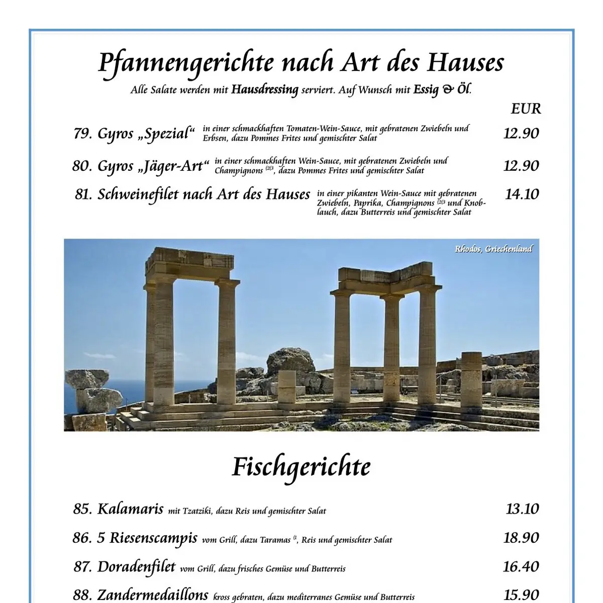 Speisekarte photo 1