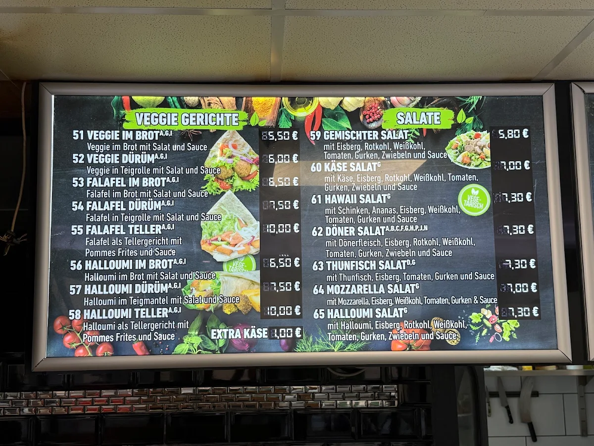 Speisekarte, Prinzen Döner & Pizza