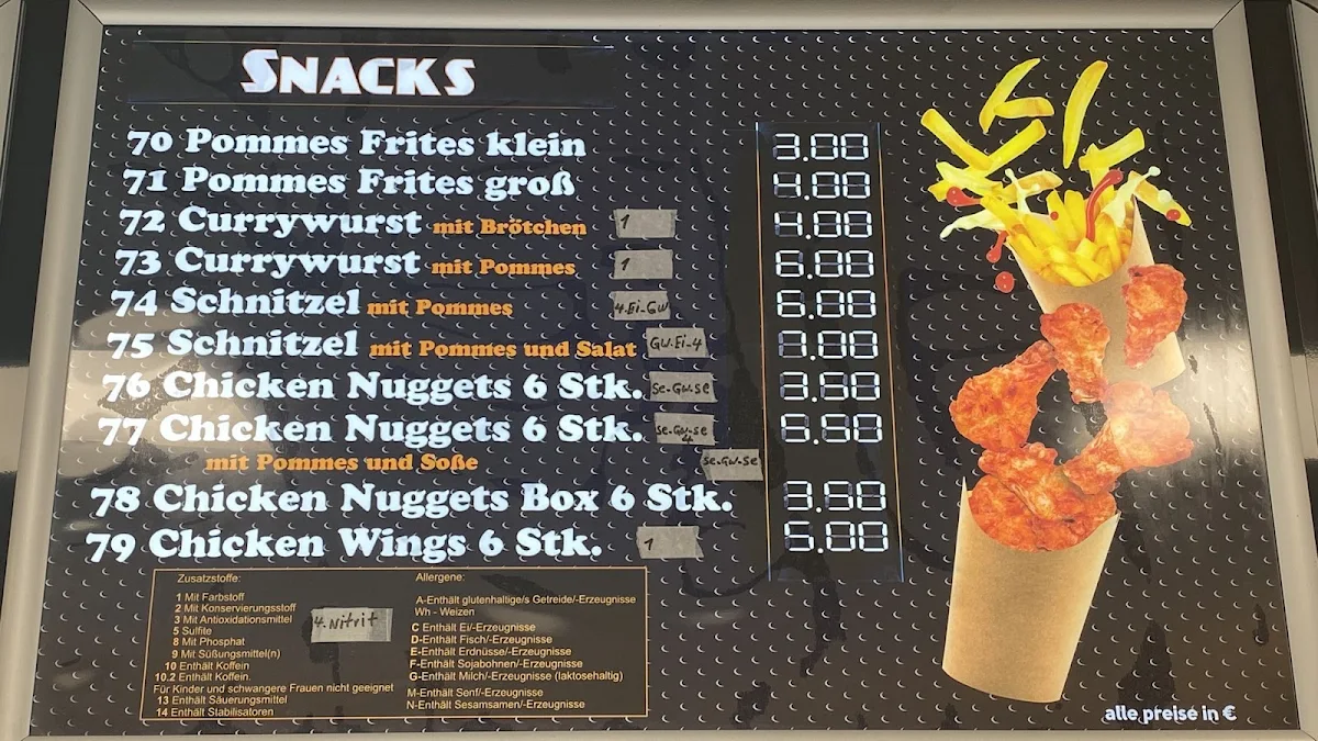 Speisekarte, Prinzen Döner & Pizza