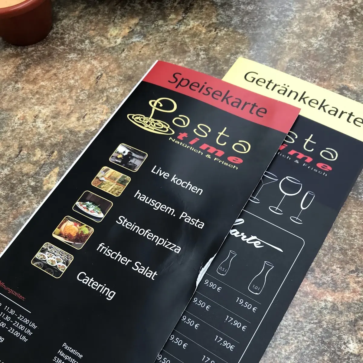 Speisekarte, Pasta Time