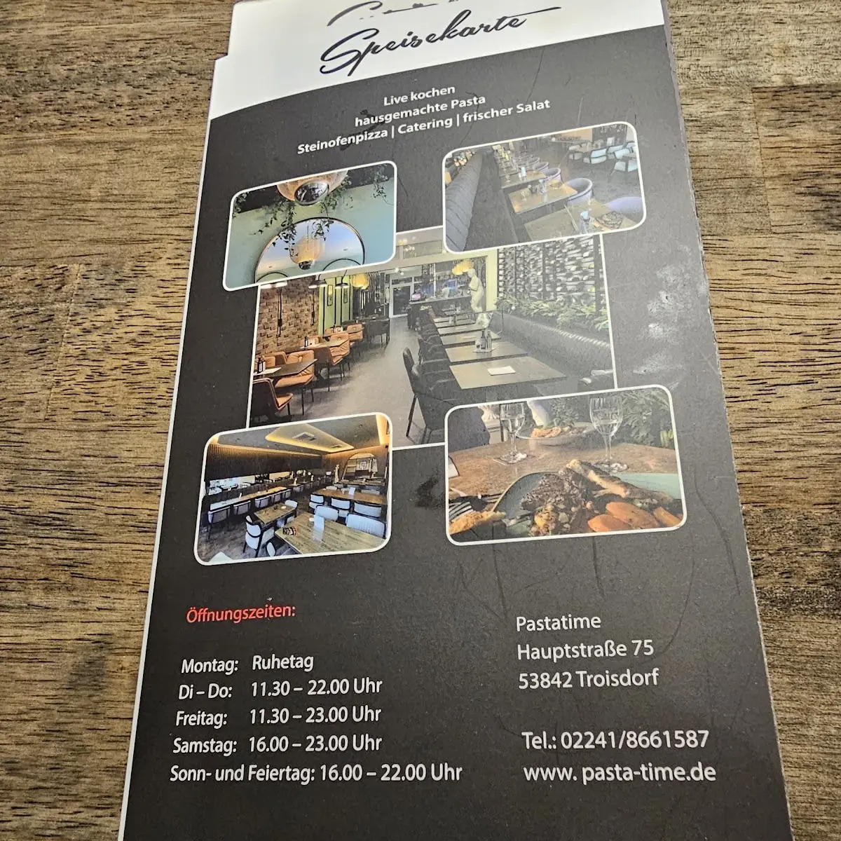 Speisekarte, Pasta Time
