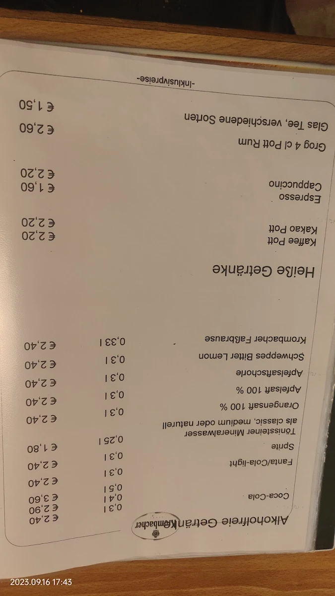 Speisekarte photo 3